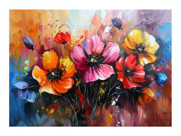 Colorful Floral Painting Art Print