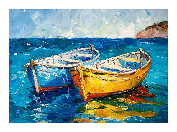 Boats Painting Art Print