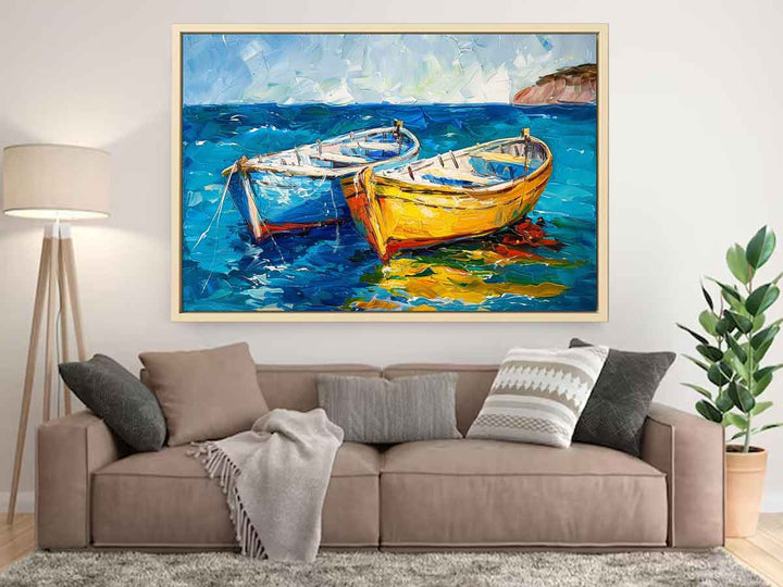 Boats Painting Art Print