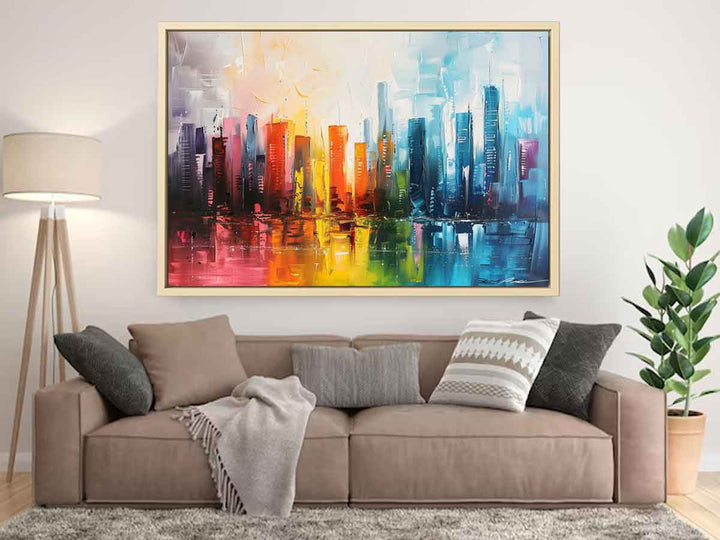 Modern Abstract  City Painting Art Print