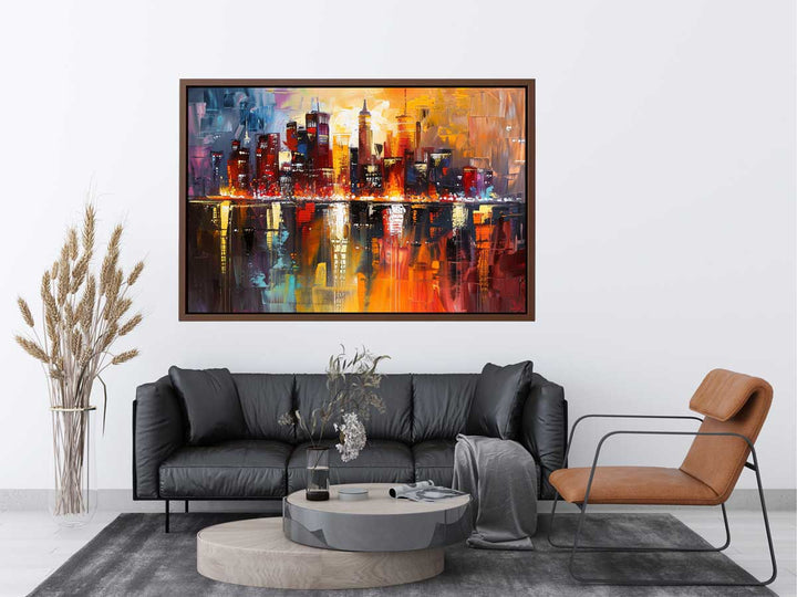 Modern Abstract City canvas Print