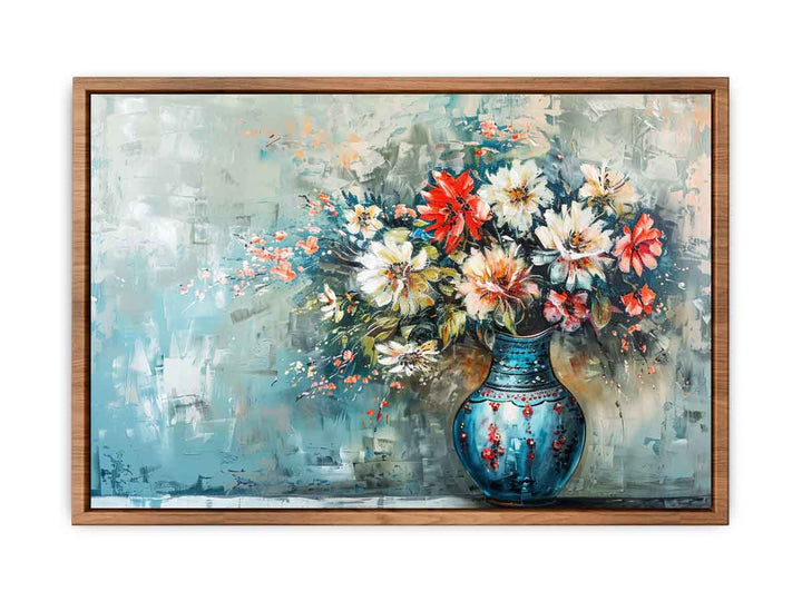 Flower in vase  Painting framed Print