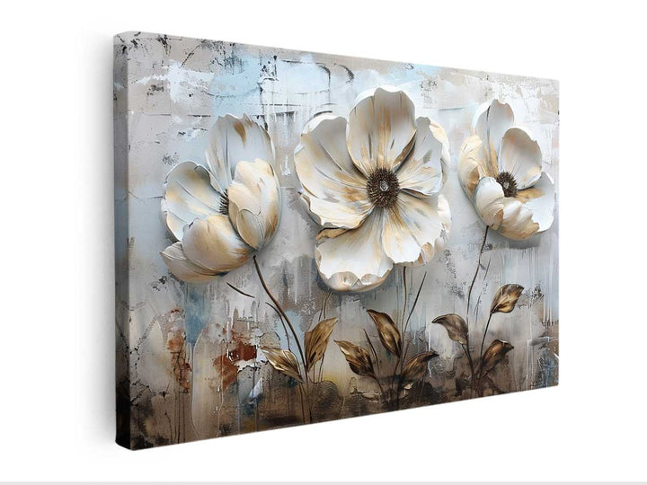 Heavy Texture Flower Knife Painting  canvas Print