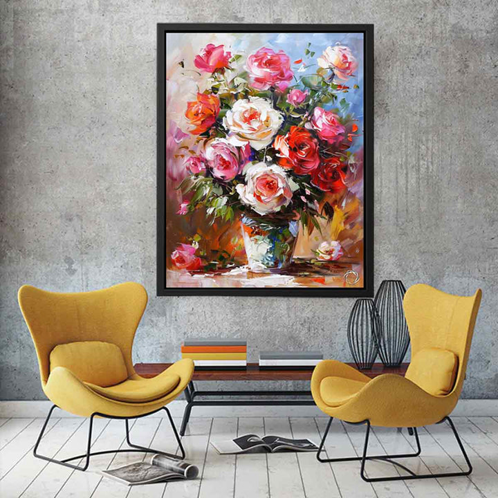 Flower in a Vase Canvas Painting canvas Print