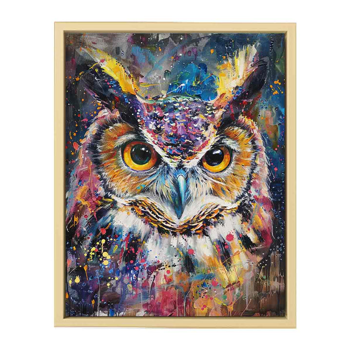  Owl Canvas Painting framed Print