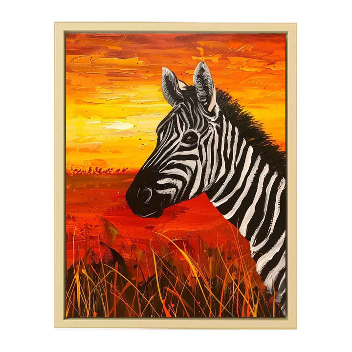 Zebra Painting framed Print