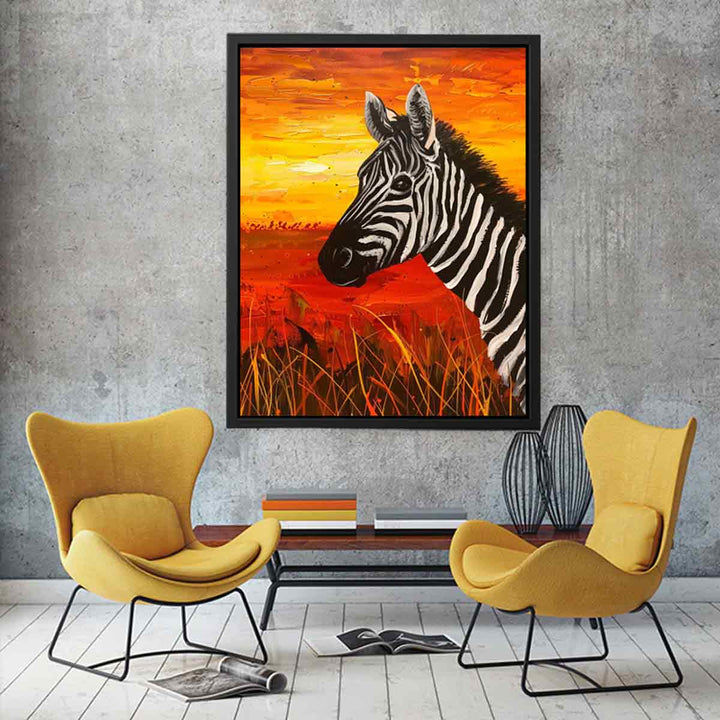 Zebra Painting  canvas Print