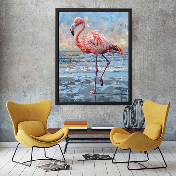 Flamingo  Painting canvas Print