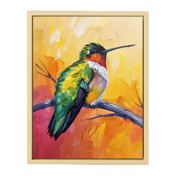 Humming Bird Painting framed Print