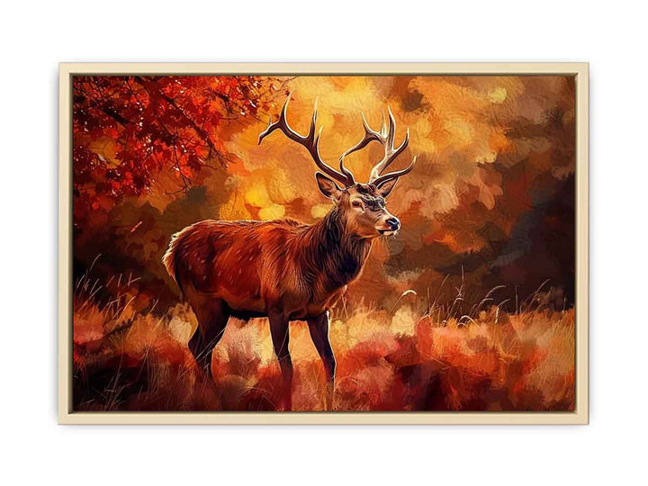 Deer  Painting framed Print