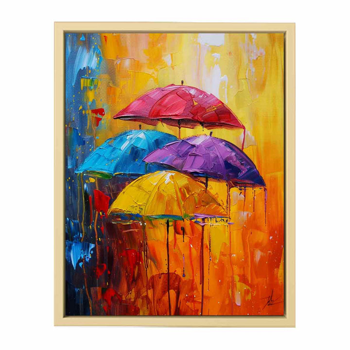  Abstract Art Umbrella Painting framed Print