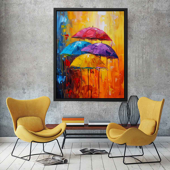  Abstract Art Umbrella Painting canvas Print