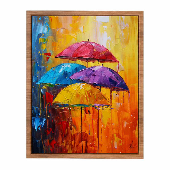  Abstract Art Umbrella Painting framed Print
