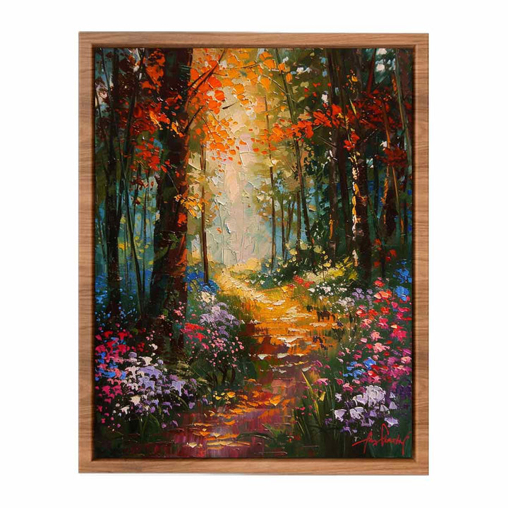 Fine Art  Forest Painting framed Print