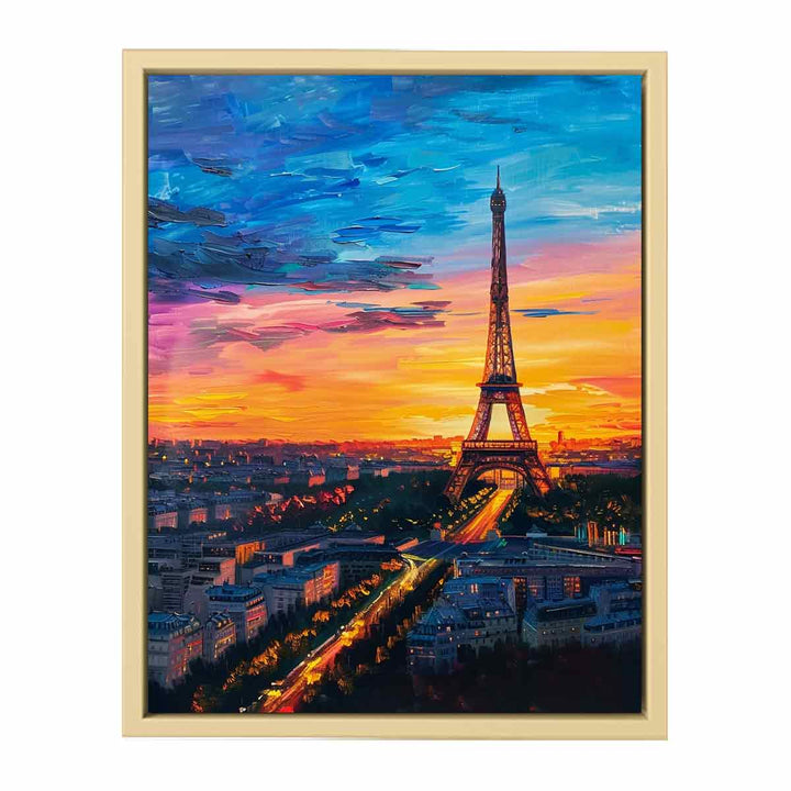 Eiffel Tower Painting framed Print