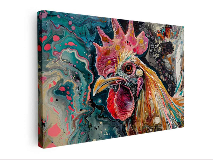 Chicken Original Art Painting canvas Print