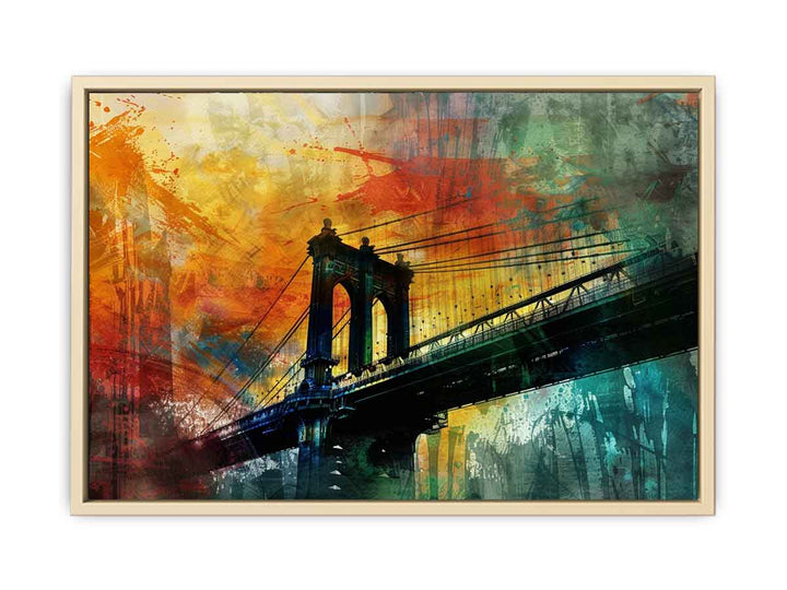 City Bridge Abstract framed Print