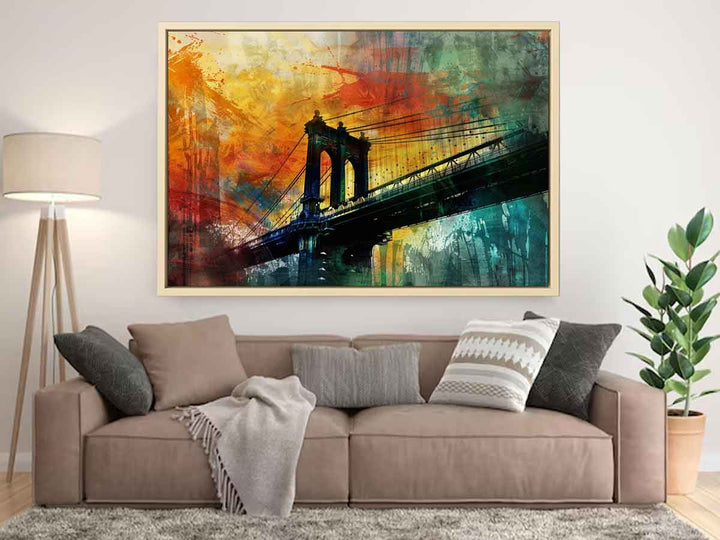 City Bridge Abstract Art Print