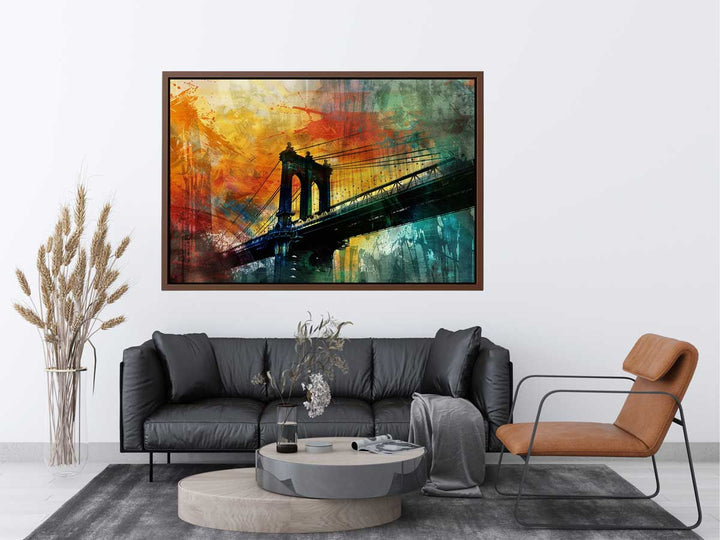 City Bridge Abstract canvas Print