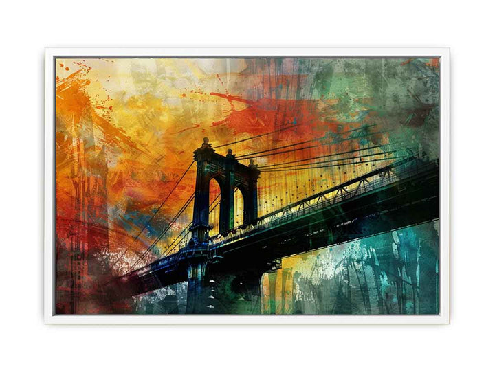 City Bridge Abstract Painting