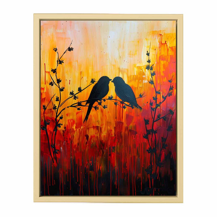 Love Birds  Painting framed Print