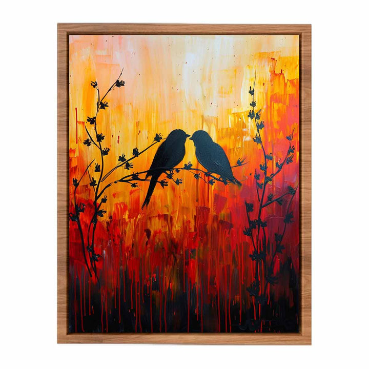Love Birds  Painting framed Print