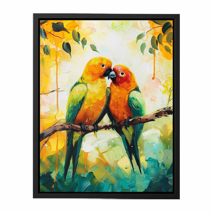 Love Birds Parrot Painting