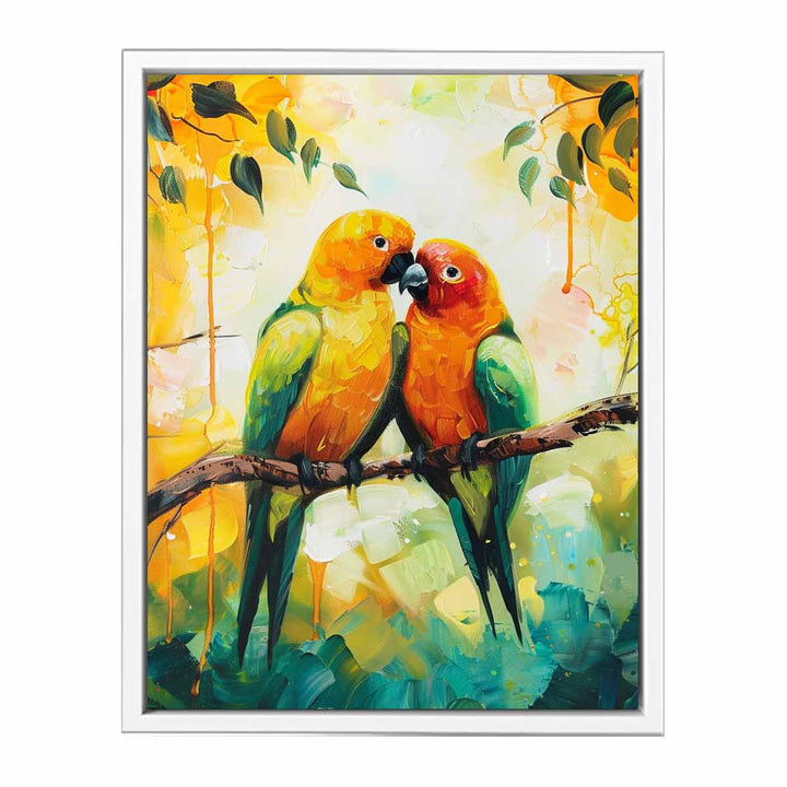 Love Birds Parrot Painting