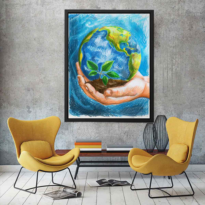 Save Earth Painting canvas Print