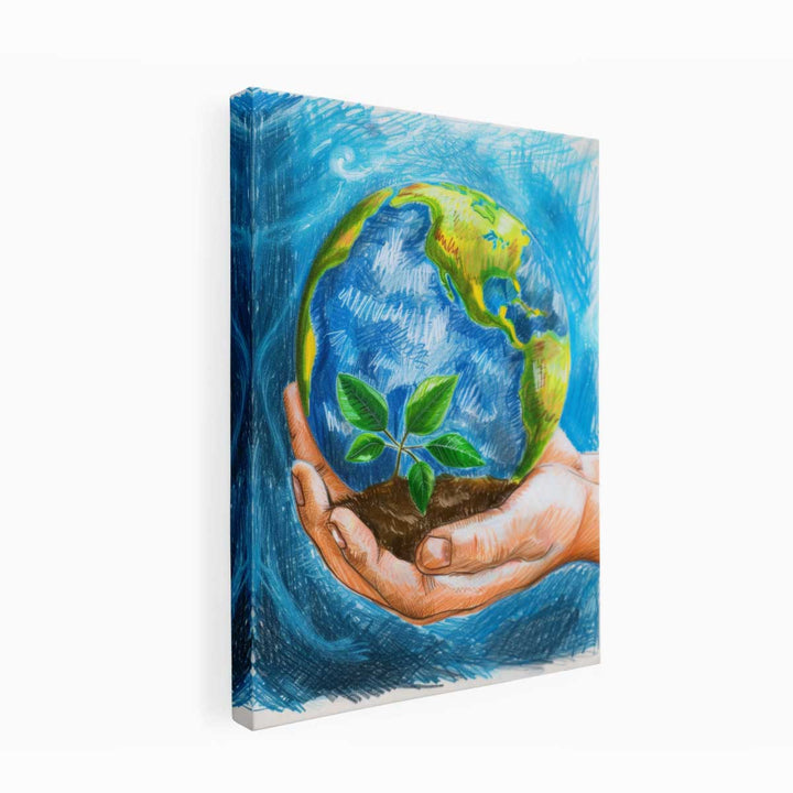 Save Earth Painting canvas Print