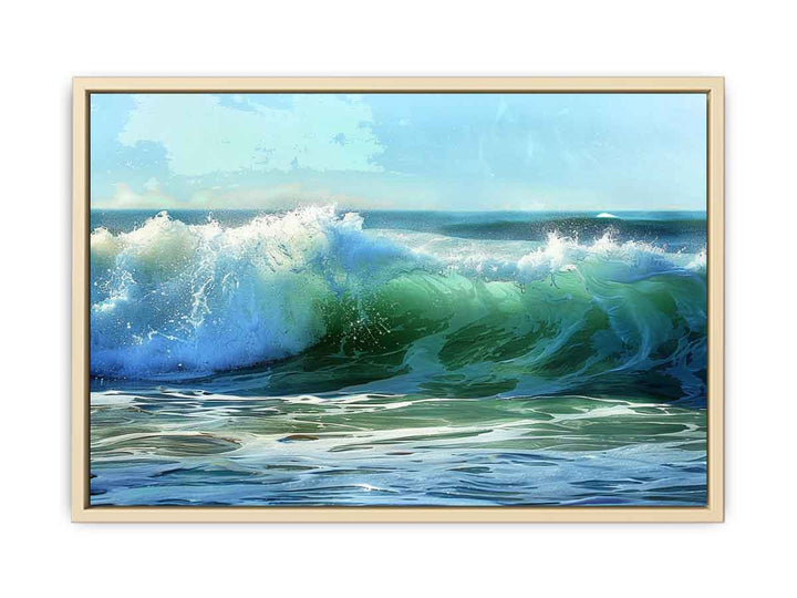 Waves framed Print