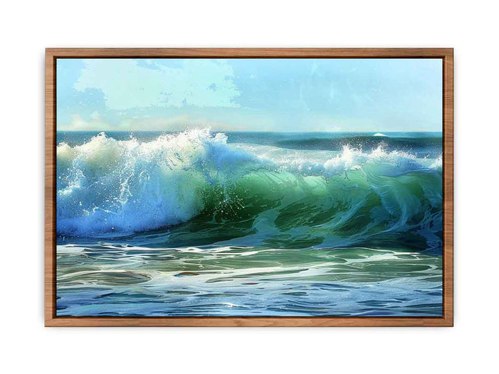 Waves framed Print