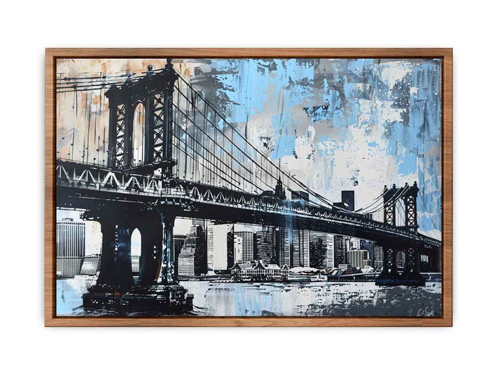New York Bridge framed Print