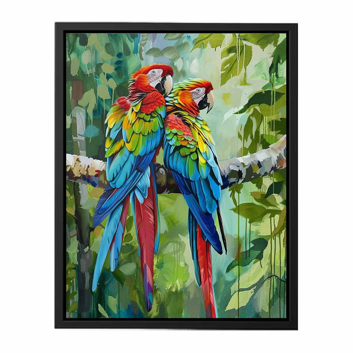 Parot Love Birds  Painting