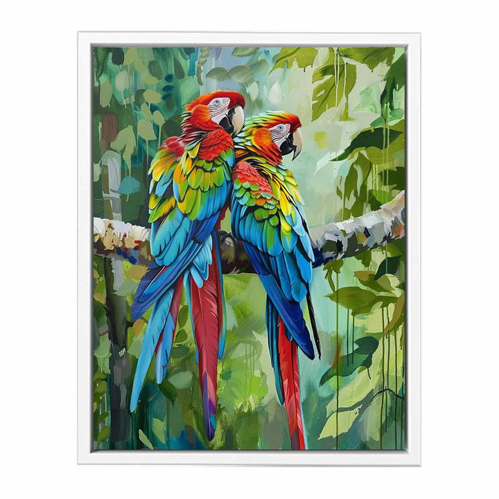 Parot Love Birds  Painting