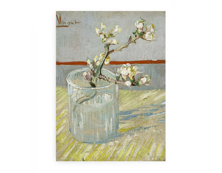 Sprig Of Flowering Almond In A Vase By Van Gogh