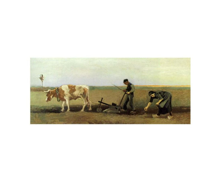 Plow In Field Painting by Van Gogh