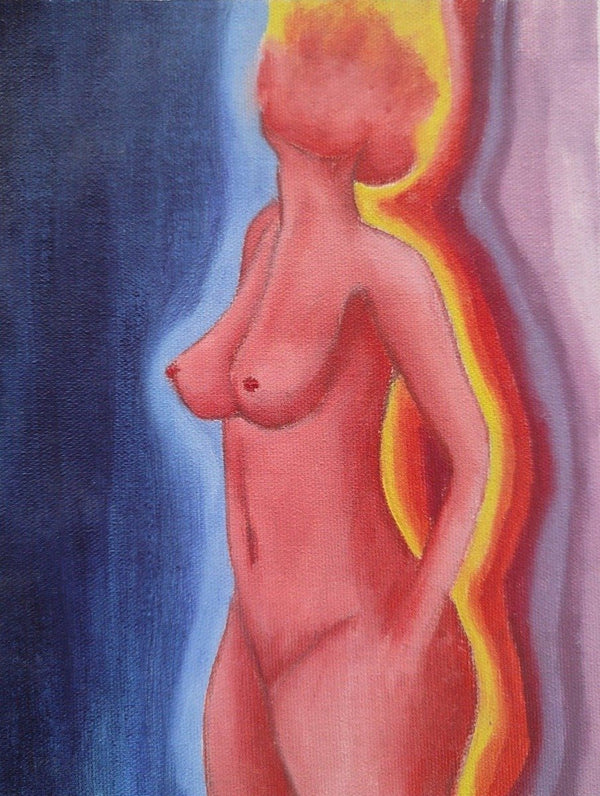 Rainbow Nude Oil Painting