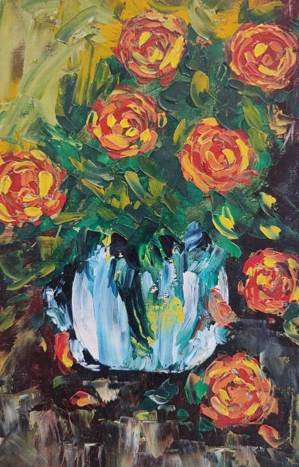 Abstract Flowers Oil Painting