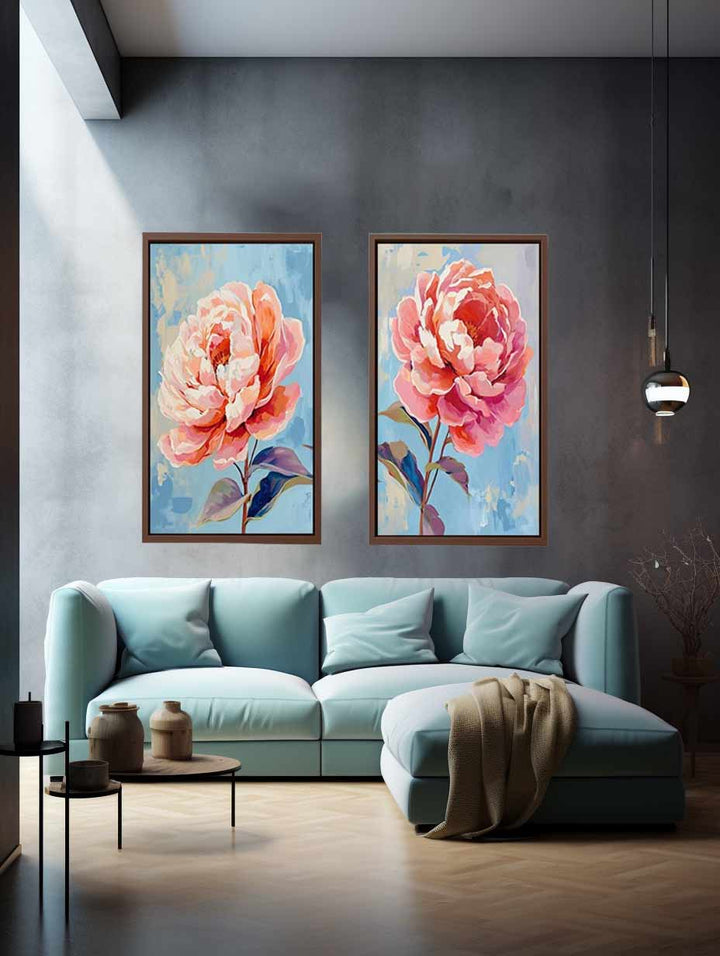 2 Panel Flower Wall Art Painting