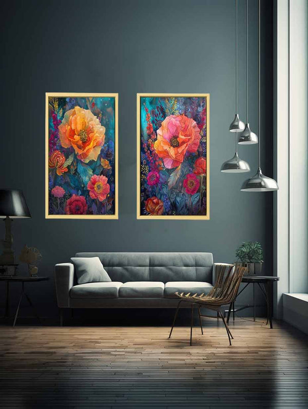 Flowers Panel  Art Set