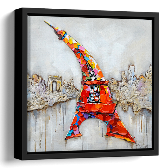 Abstract Art Eiffel Tower Painting 