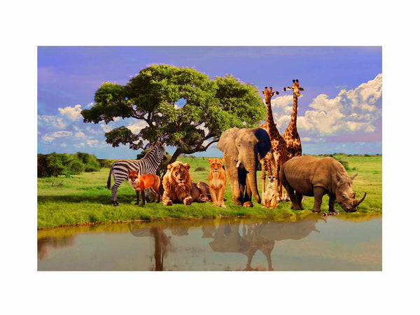 Animal Group Tree Painting