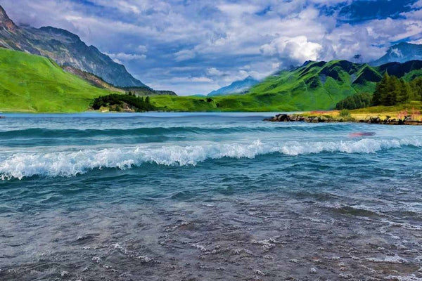 Mountain River Painting