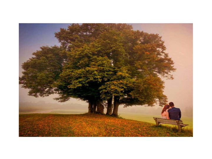 Couple  Under Tree Oil  Painting