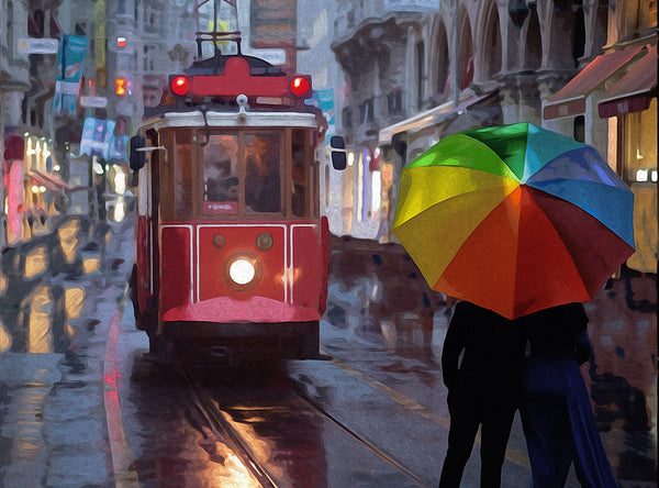 Street Tram Painting