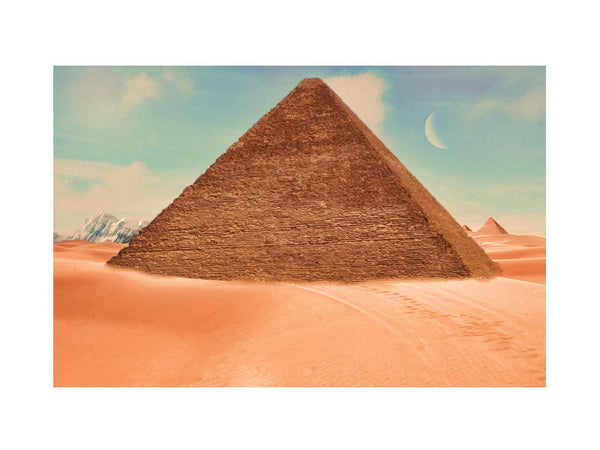 Brown Pyramid Moon Painting