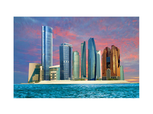 Abu Dhabi Skyline Painting