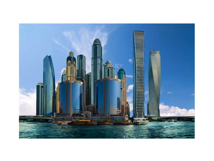 Dubai Skyline Painting