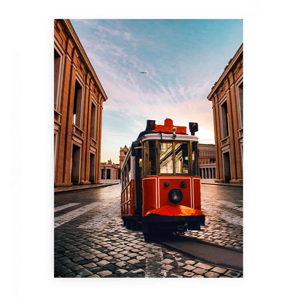 Tram Red Painting